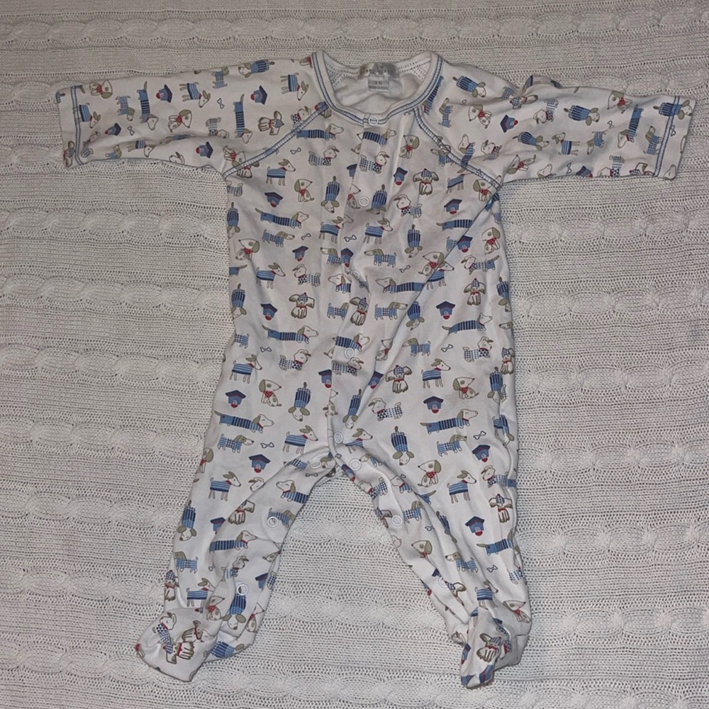 Kissy kissy adorable puppy footie 3-6m boys